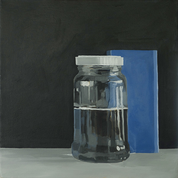 Jar and Blue Block